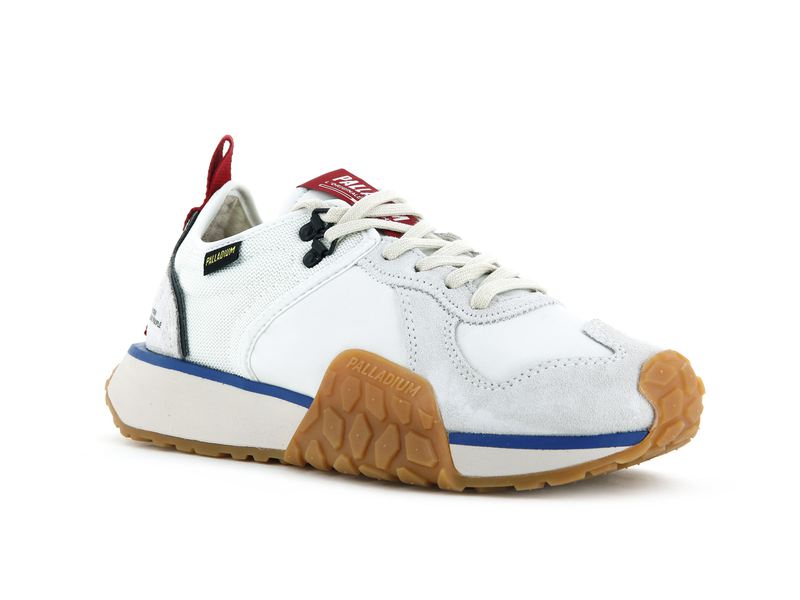 White Palladium Troop Runner Kids' Low Tops | USA  5394268-OX