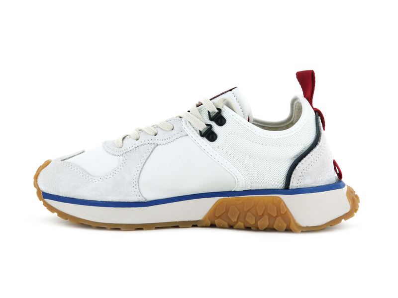 White Palladium Troop Runner Women's Low Tops | USA  3209564-CT