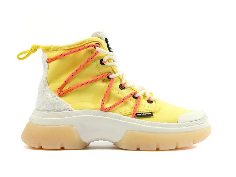 Yellow Palladium Pallawave Lace It Women\'s High Tops | USA  9780543-ES