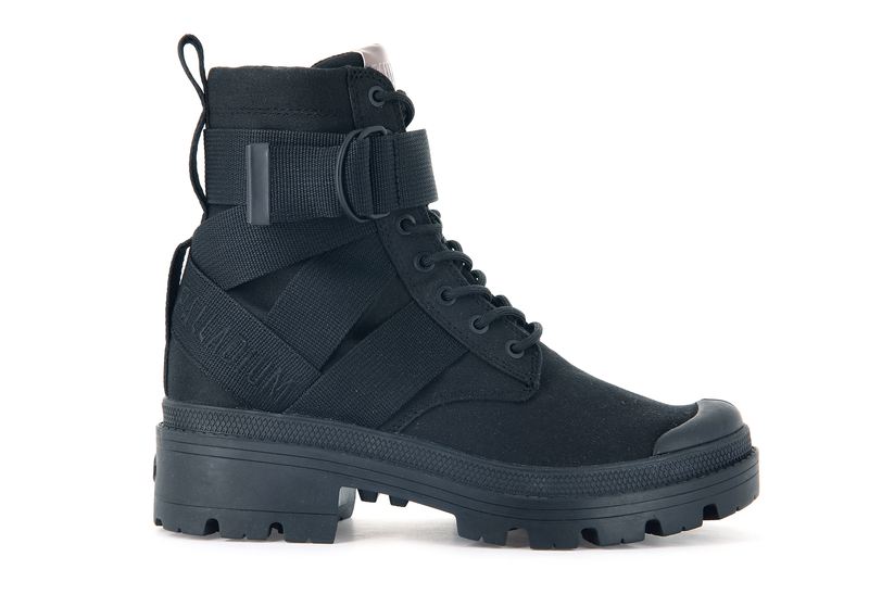 Black Palladium Pallabase Tact S Tx Women's High Tops | USA 2091547-XB