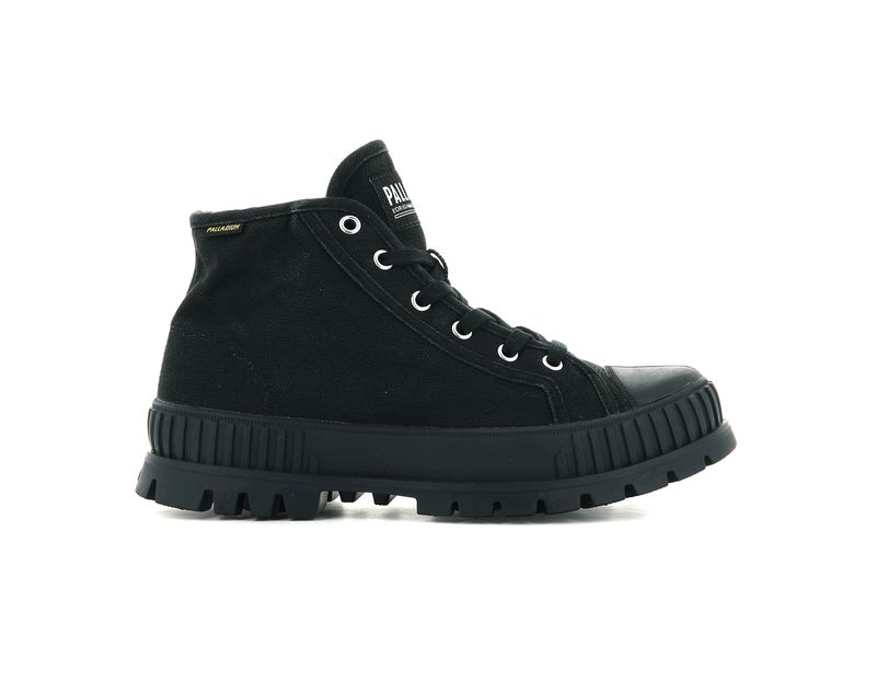 Black Palladium Pallashock Mid Og Kids' High Tops | USA 7356192-WO