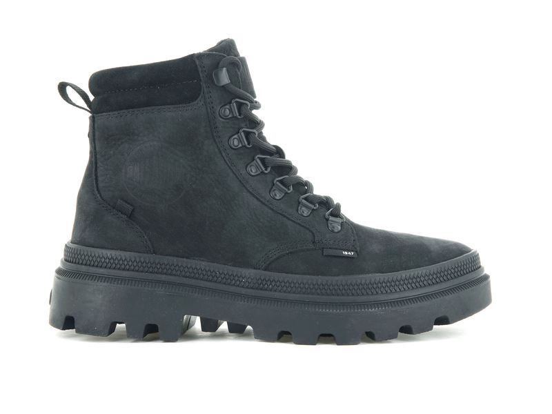 Black Palladium Pallatrooper Hiker Nubuck Women's Boots | USA 4973158-ET