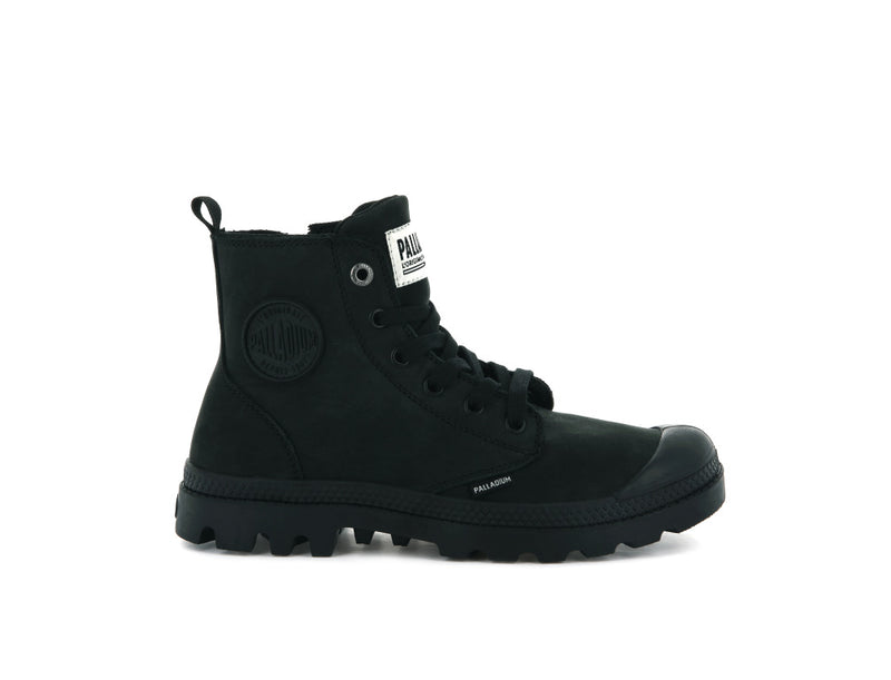 Black Palladium Pampa Hi Zip Nubuck Women's High Tops | USA 6435109-CV