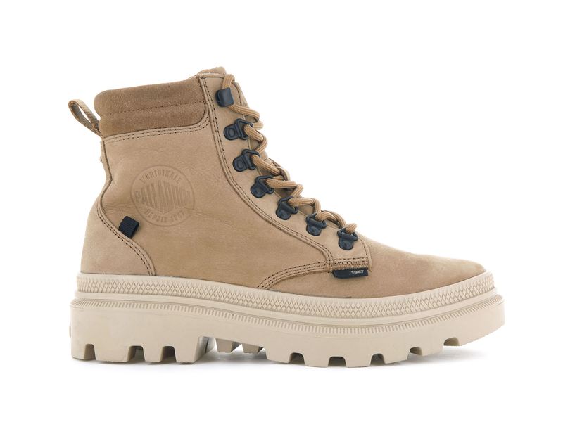 Brown Palladium Pallatrooper Hiker Nubuck Women's High Tops | USA 5876410-KR