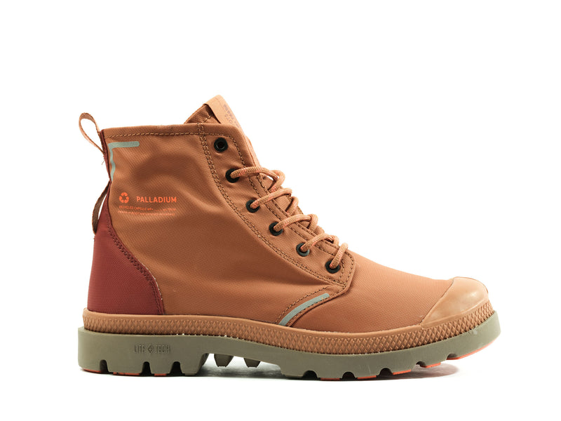 Brown/Red Palladium Pampa Lite+ Recycle Wp+ Men's Boots | USA 0491523-SE