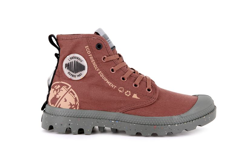 Copper Brown Palladium Pampa Organic Metro Kids' Boots | USA 3246587-GW