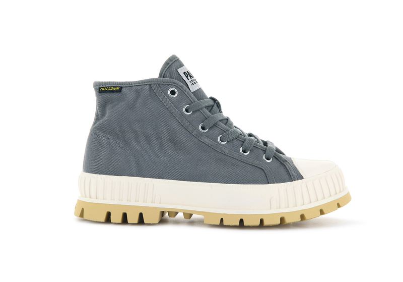 Grey Palladium Pallashock Mid Og Men's High Tops | USA 3049856-EP