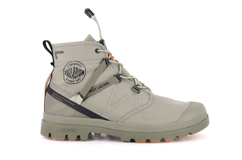 Grey Palladium Pampa Travel Lite+ Waterproof Men's Boots | USA 1293708-YA