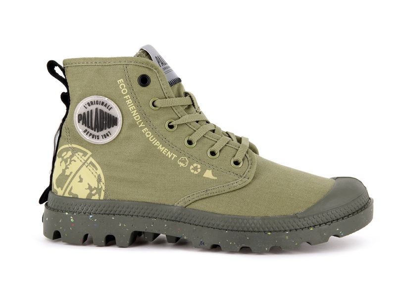 Olive Palladium Pampa Organic Metro Men's High Tops | USA 9410587-PN