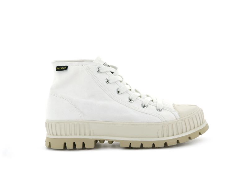 White Palladium Pallashock Mid Og Men's High Tops | USA 7263045-IN