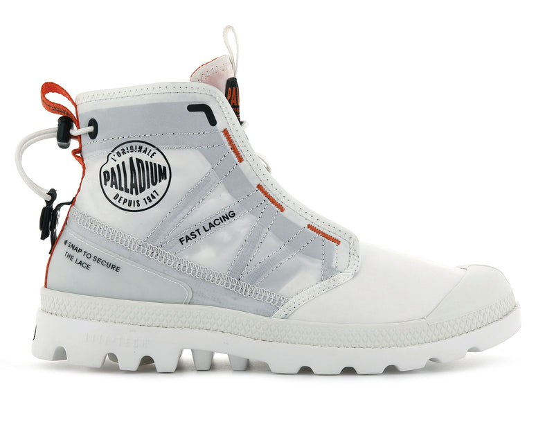 White Palladium Pampa Travel Lite Women's High Tops | USA 7435628-XR